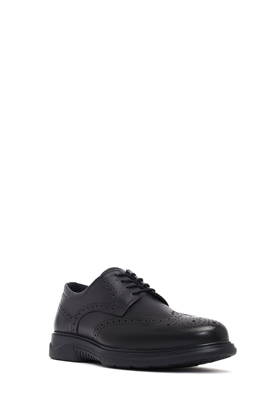 Men's Black Lace Up Leather Casual Shoes