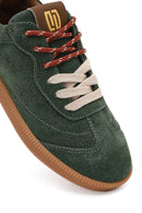 Derimod Studio Women's Green Lace-Up Suede Sneaker | Derimod