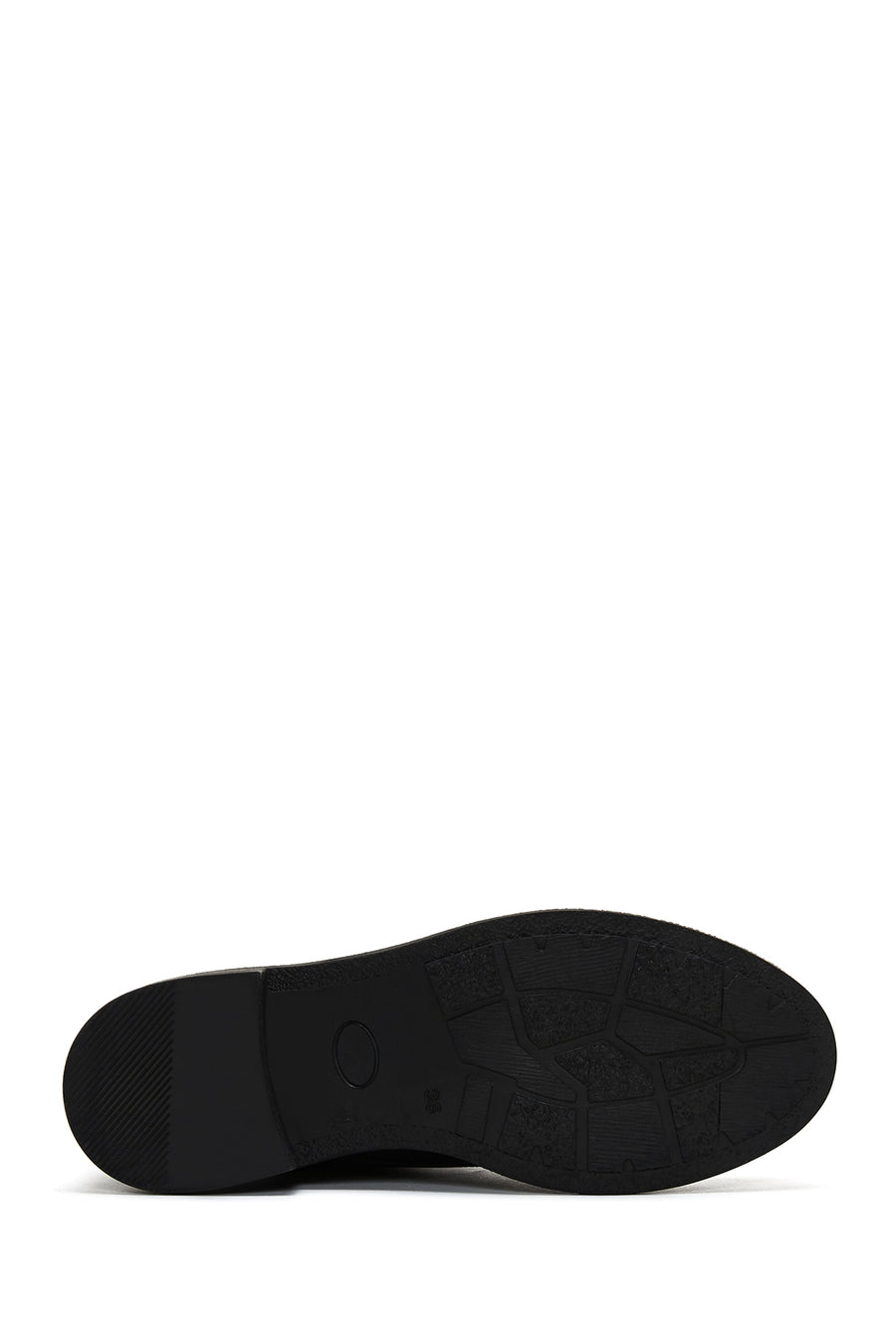 Women's Black Leather Zippered Flat Boots