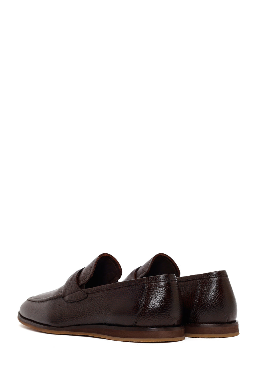 Erkek Kahverengi Deri Klasik Loafer