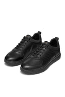 Geox Men's Black Spherica Lace-up Leather Sneaker | Derimod