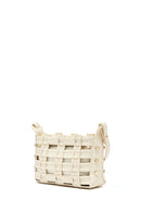 Woman Cream Long Strap Knit Crossbody Bag | Derimod