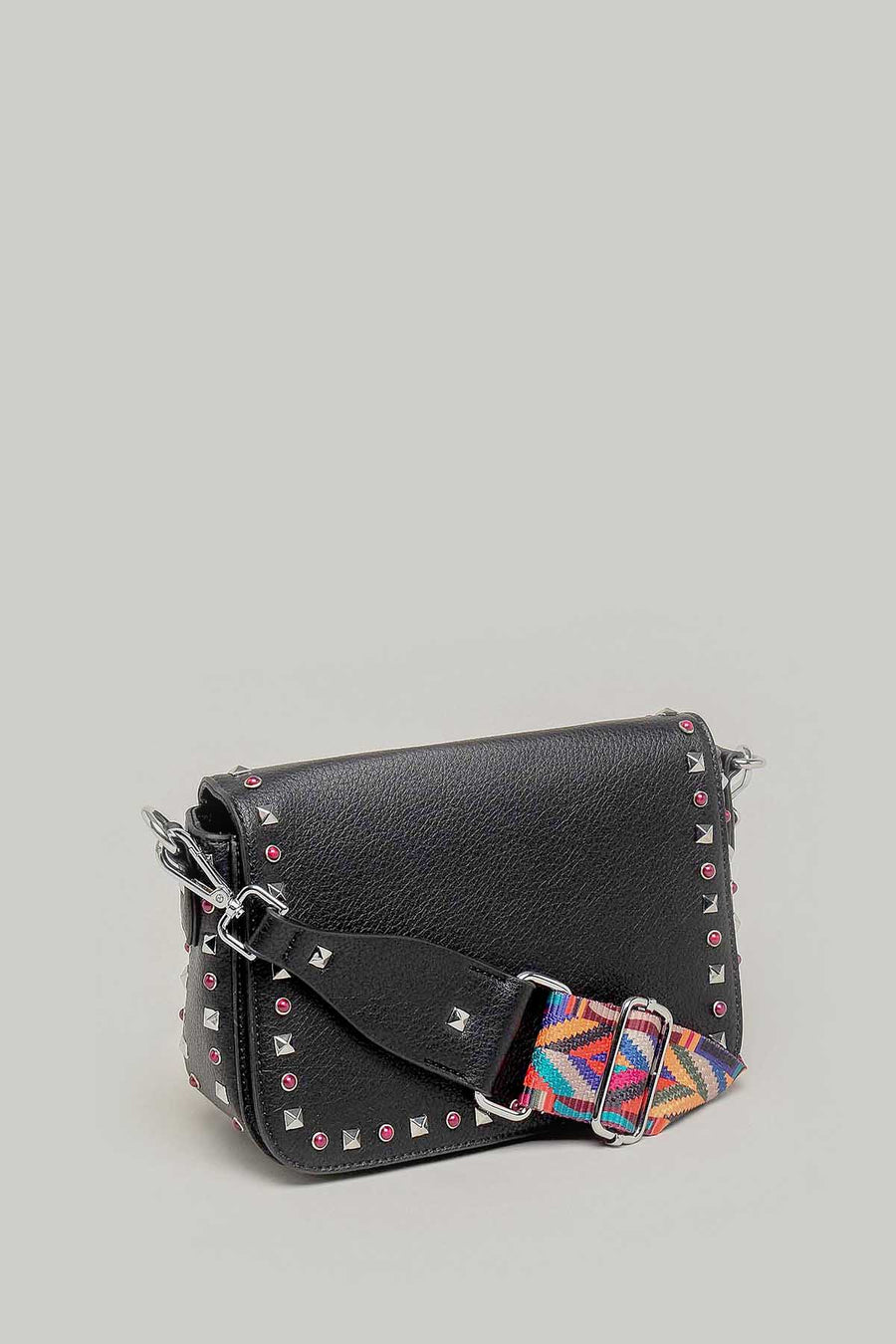 Women's Shoulder Bag with Staple Detail