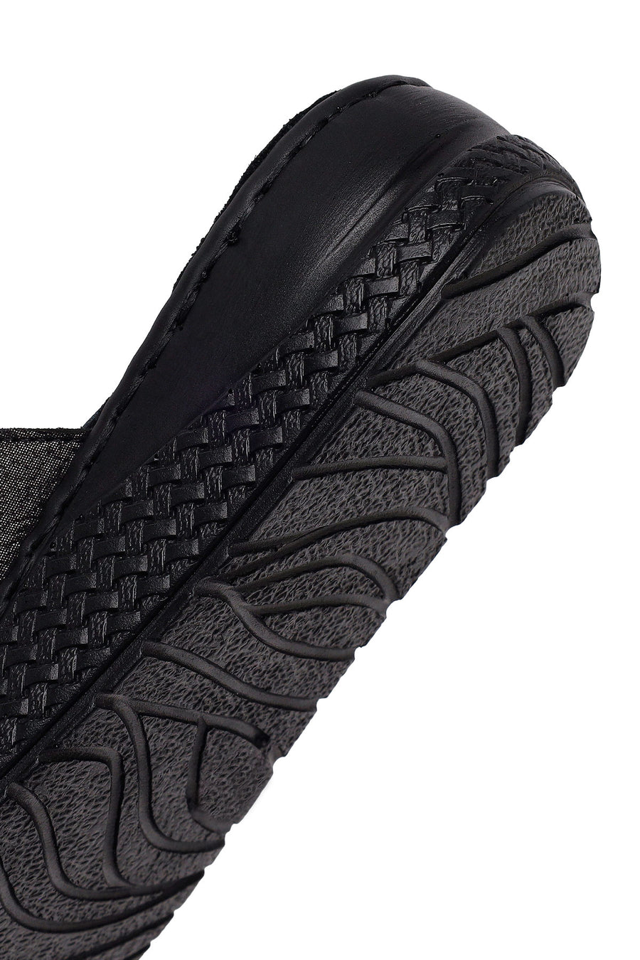 Woman Black Wedge Comfort Slipper