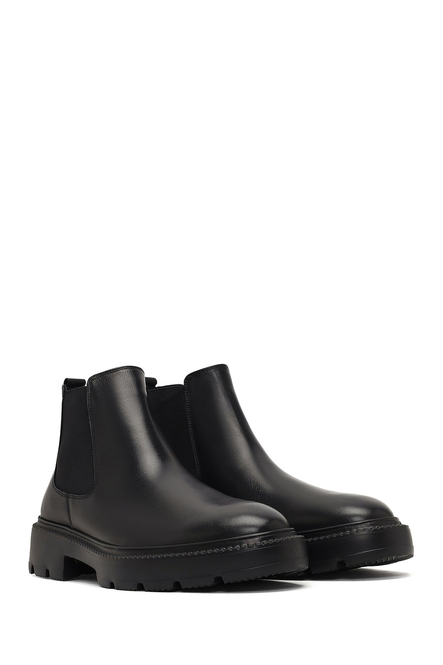 Men's Black Leather Chelsea Boot