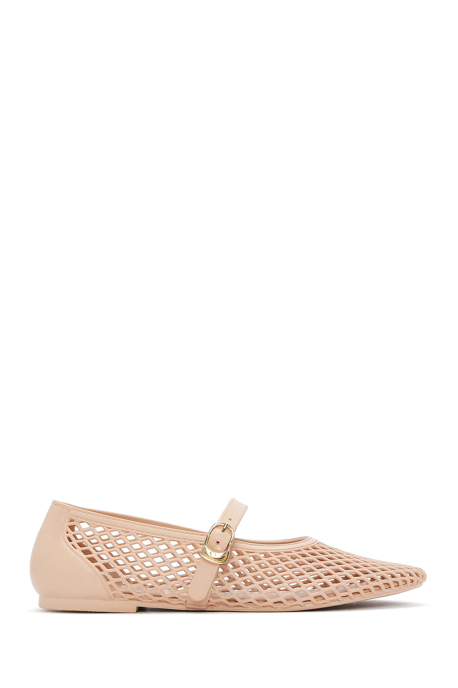 Women's Beige Buckled Jelly Ballerinas 25SFE4755PV | Derimod