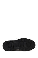 Male Black Lace-Up Zip Closure Thick-Soled Leather Casual Boots | Derimod