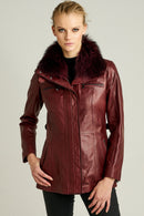 Emily Women's Leather Jacket | Derimod