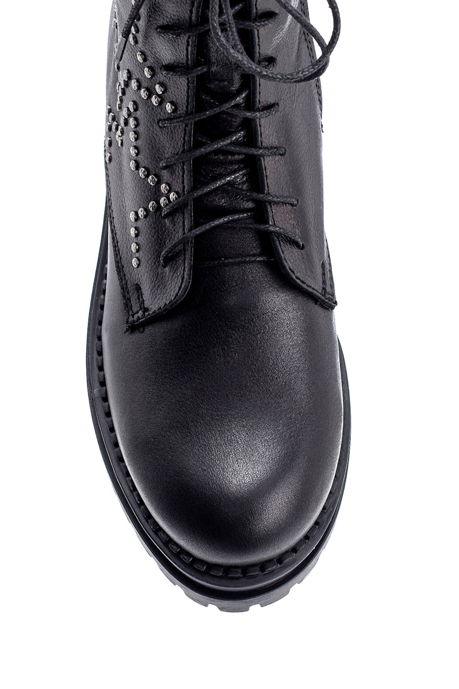 Women's Leather Star Detailed Boots