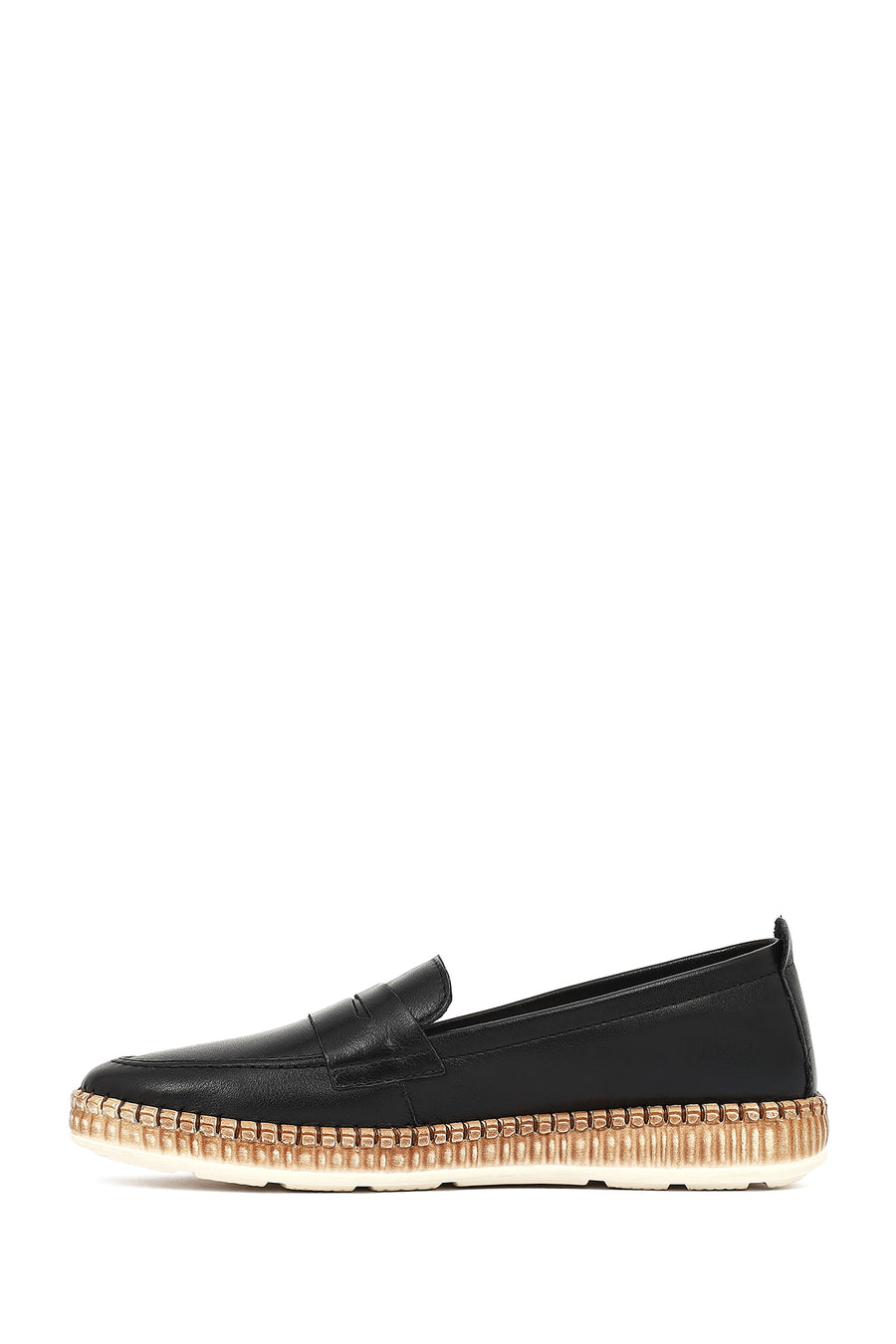 Women's Black Leather Loafer