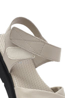 
Women's Gray Strapped Leather Sandal
 | Derimod