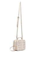 Women Beige Long Strap Woven Crossbody Bag | Derimod