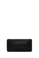 Woman Black Chain-Strap Embellished Evening Mini Clutch Bag | Derimod