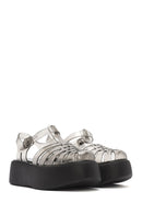 Women's Black Ankle Buckle Thick Soled Jelly Sandals | Derimod