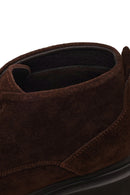 Male Brown Lace-up Thick-Soled Suede Casual Boots | Derimod