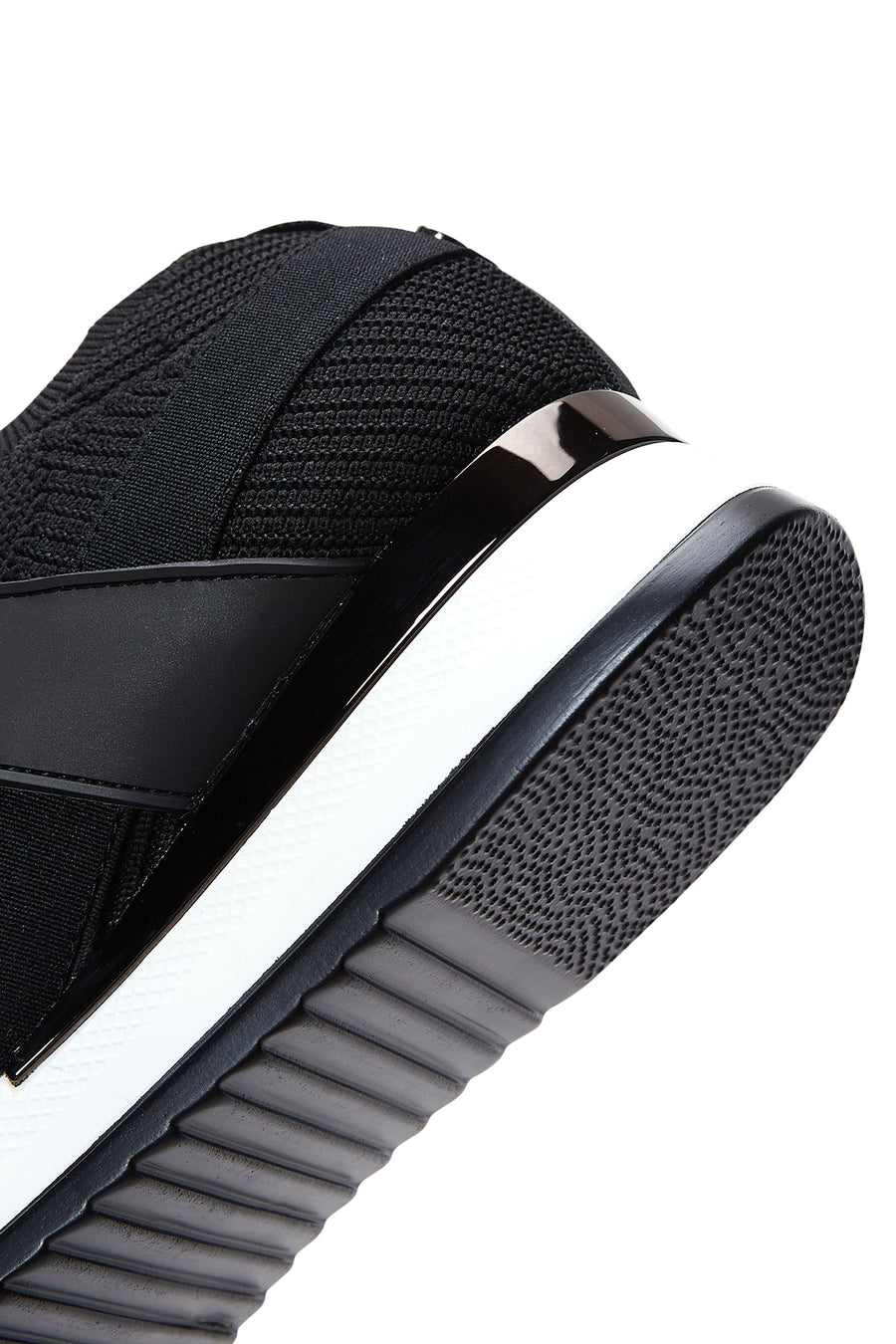 Women's Black Fabric Sneaker