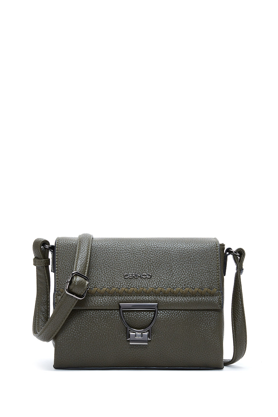 Woman Green Long-Strap Crossbody Bag AB100004SF | Derimod