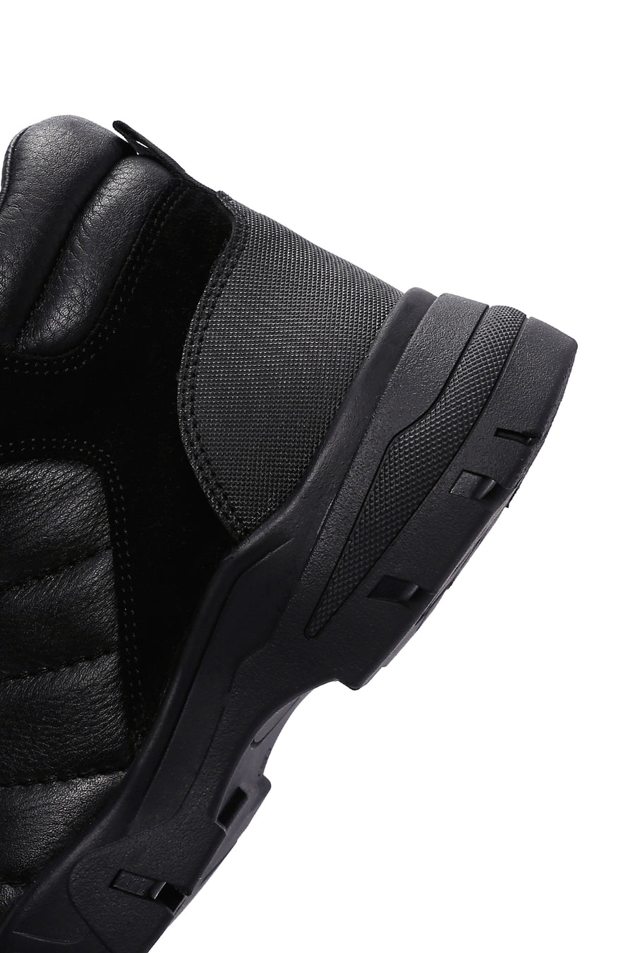 Men's Black Leather Sports Boots