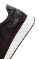Erkek Kahverengi Kalın Tabanlı Deri Casual Sneaker | Derimod