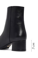 Woman Black Zippered Low Heeled Shoes Leather Boat | Derimod
