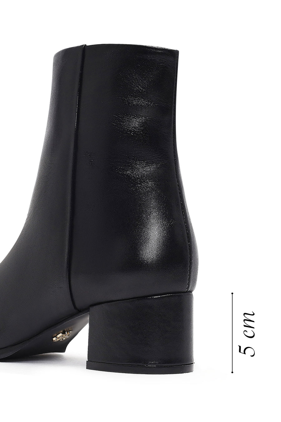 Woman Black Zippered Low Heeled Shoes Leather Boat