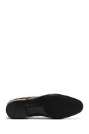 Men's Leather Knit Detailed Classic Loafer | Derimod
