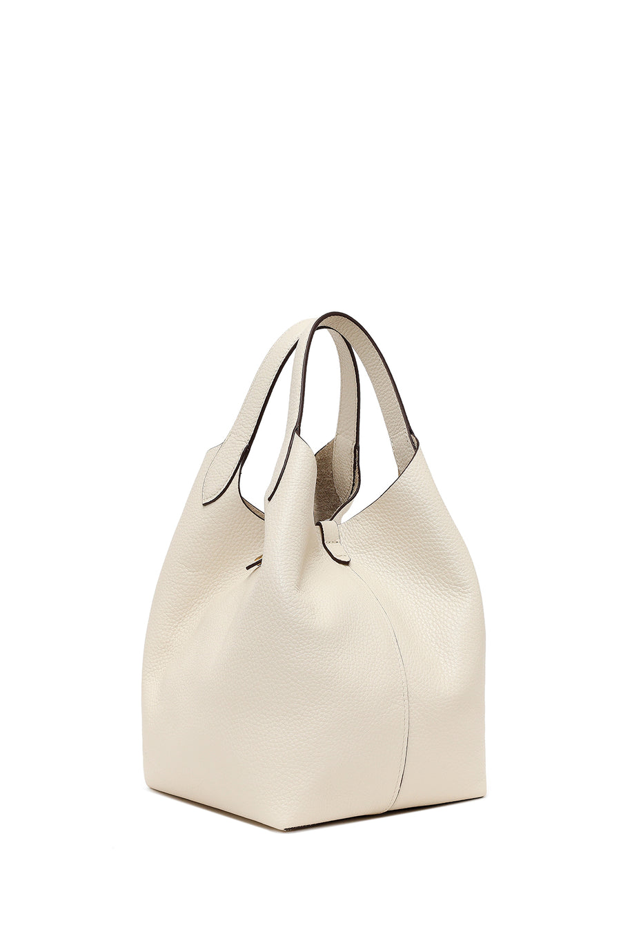Woman Cream Casual Leather Shoulder Bag