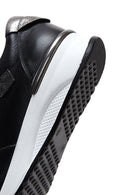 Women's Black Leather Sneaker | Derimod