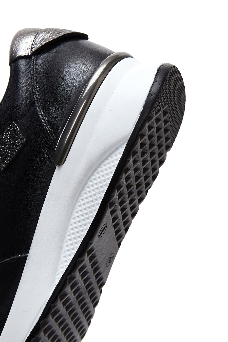 Women's Black Leather Sneaker
