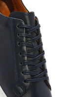 Men's Navy Blue Lace-Up Leather Sneaker | Derimod