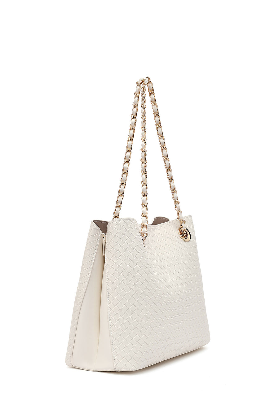 Woman Cream Long Strap Printed Shoulder Bag