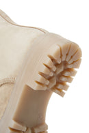 Women's Beige Suede Leather Boots | Derimod