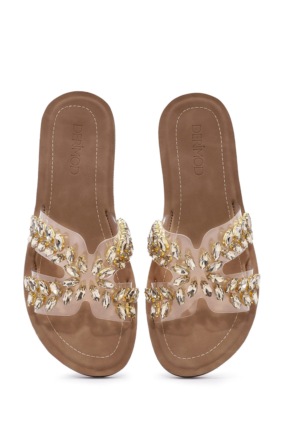 Women's Gold Stone Slippers