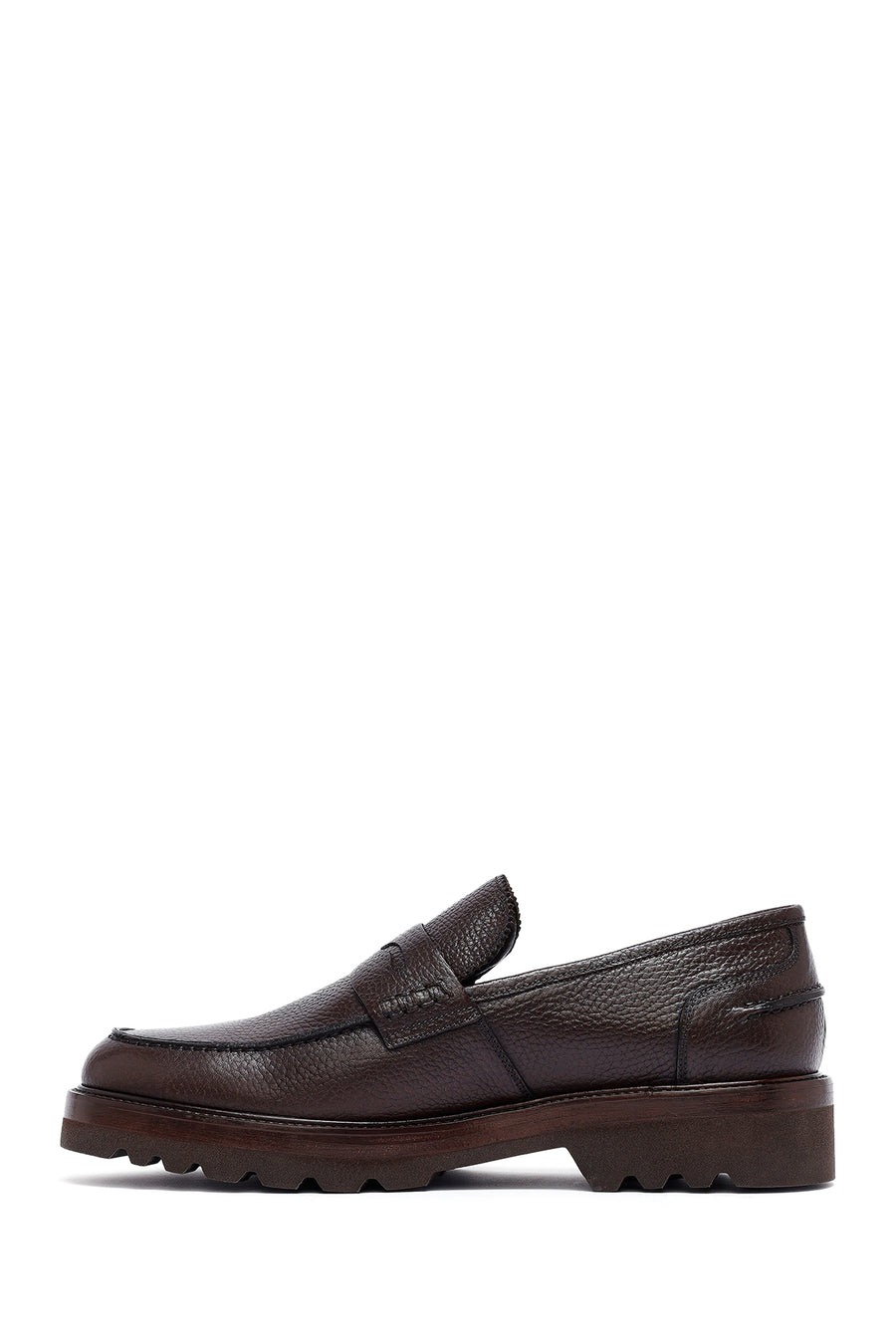 Male Brown Leather Casual Loafers
