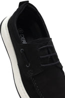 Men's Black Lace-Up Nubuck Leather Casual Shoes | Derimod