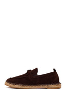 Male Brown Suede Espadrilles | Derimod