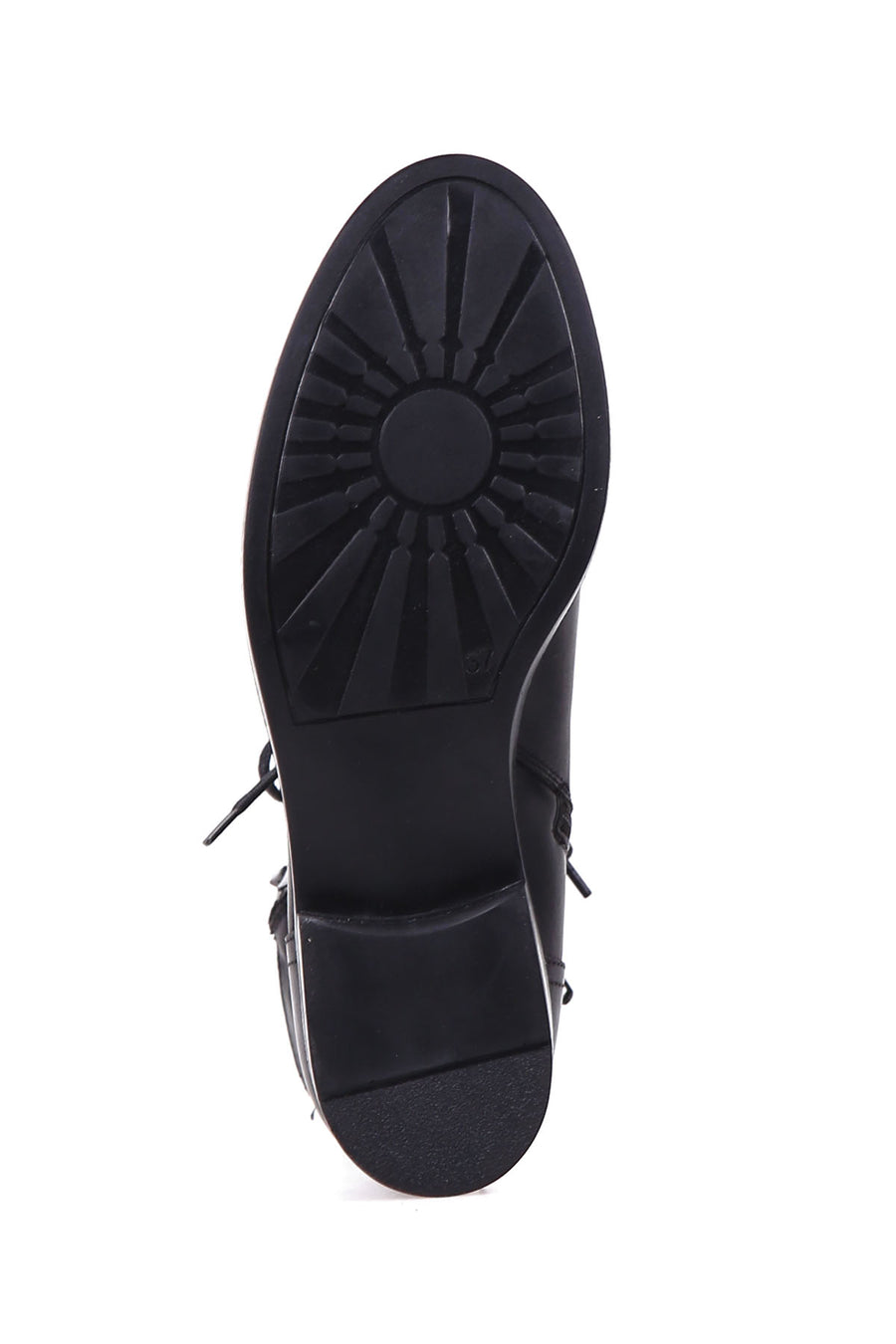 Women's Studded Leather Boots with Zipper Detail