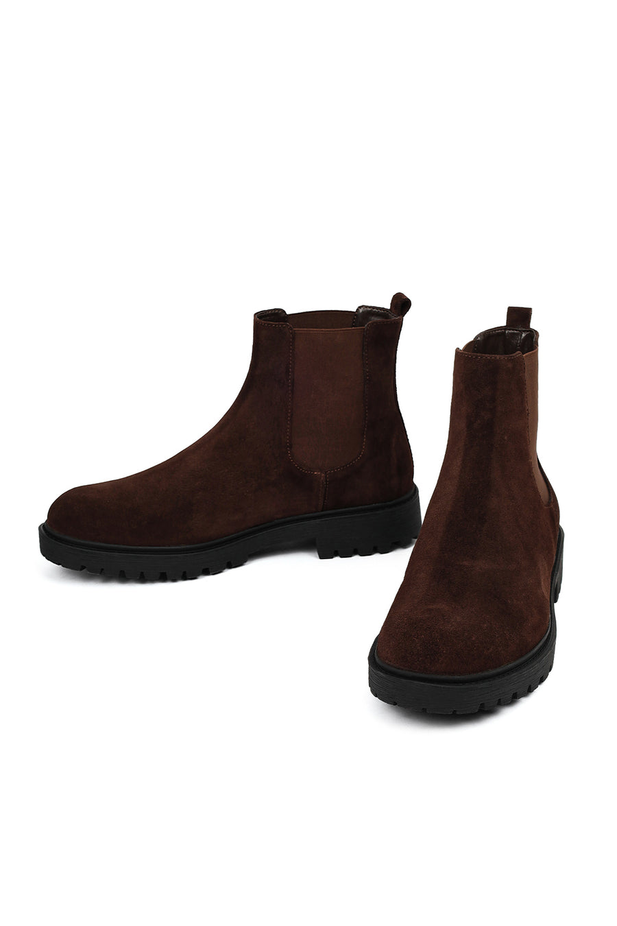 Male Brown Suede Chelsea Boots