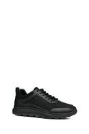 Geox Men's Black Spherica Lace-up Leather Sneaker | Derimod