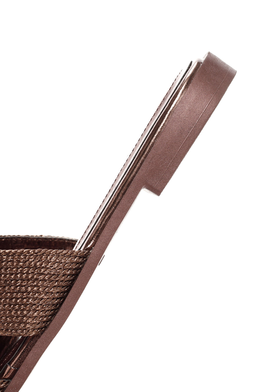 Women's Bronze Metallic Knitted Slippers
