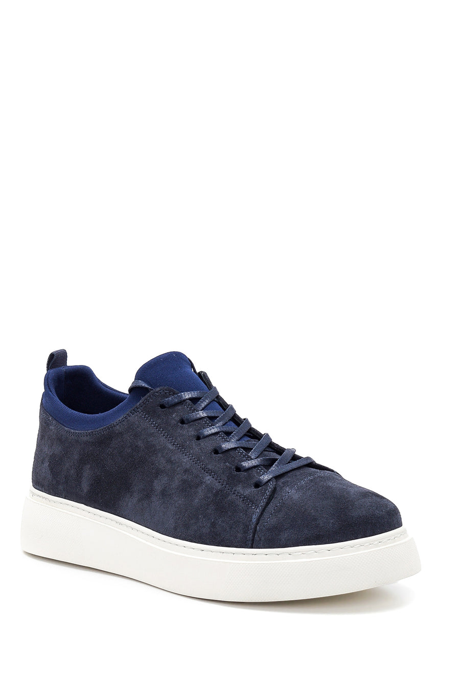 Erkek Mavi Süet Deri Sneaker