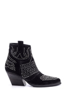 Women's Studded Suede Leather Boots | Derimod