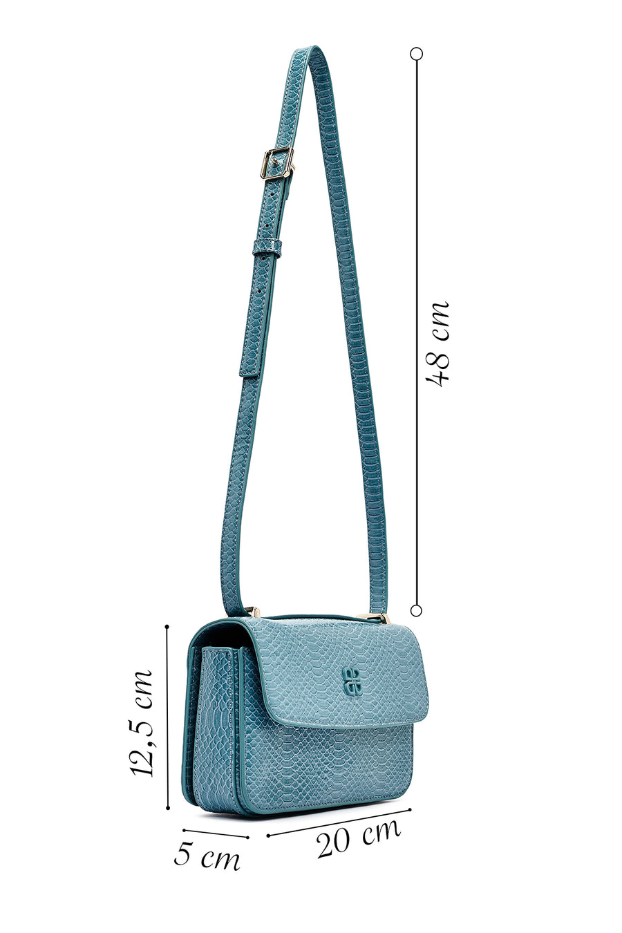 Women's Blue Printed Long Strap Crossbody Bag