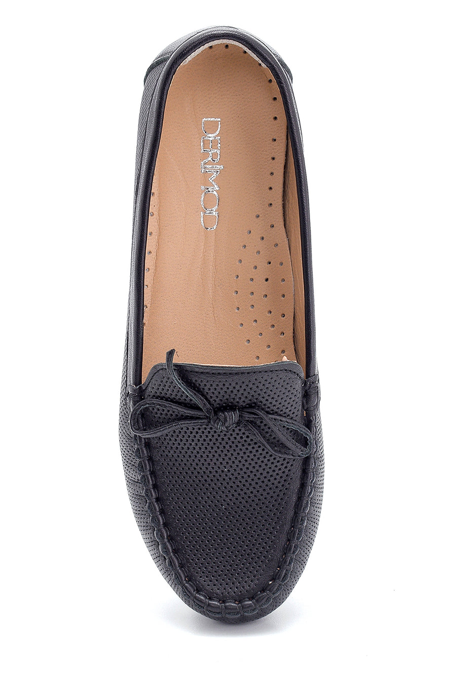 Women's Leather Bow Detailed Loafer