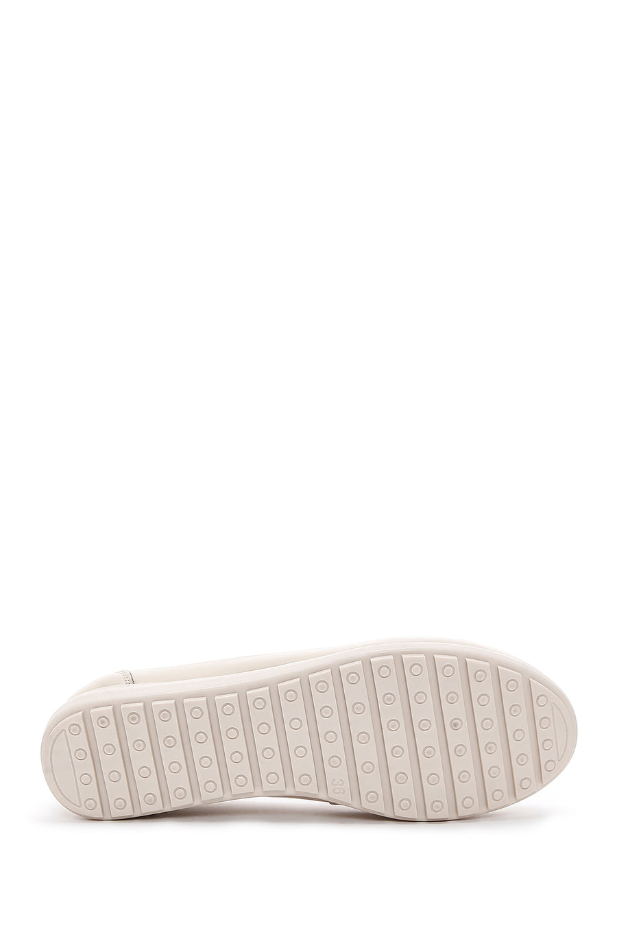 Women's Cream Leather Comfort Loafer