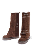 Women's Brown Suede Leather Boots | Derimod