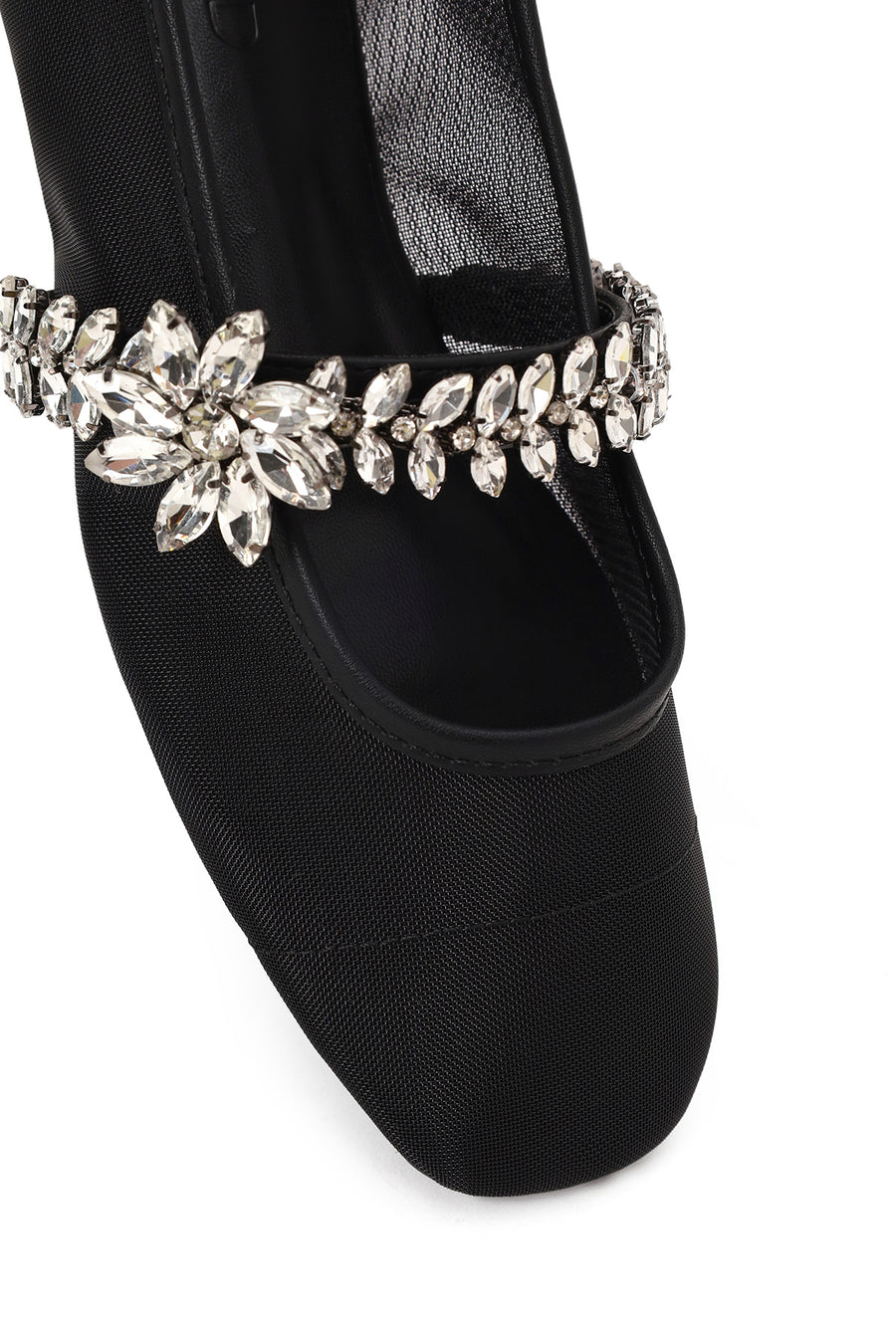 Woman Black Embellished Ballet Flat
