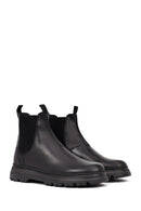 Male Black Leather Chelsea Boots | Derimod