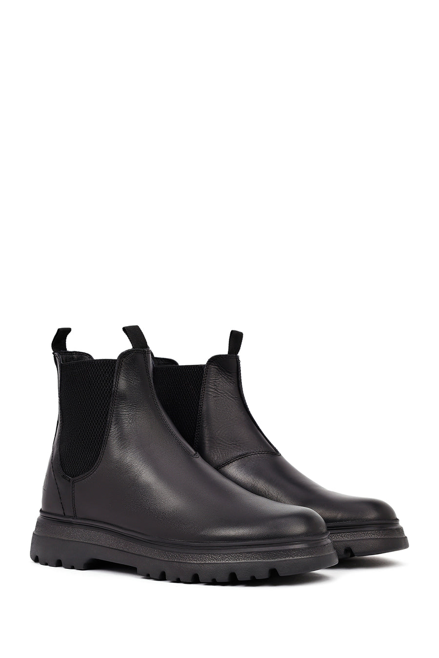 Male Black Leather Chelsea Boots