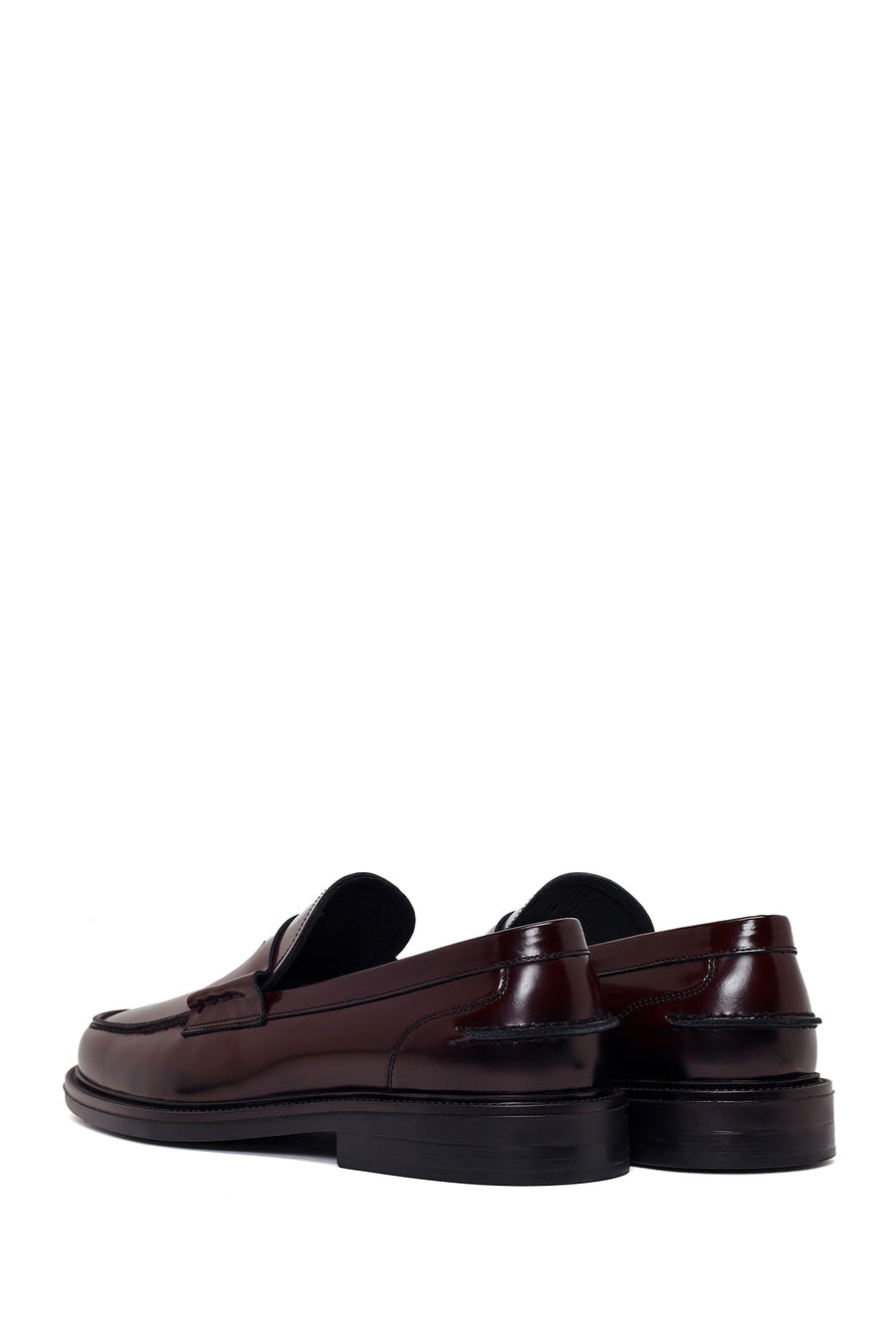 Erkek Bordo Deri Klasik Loafer